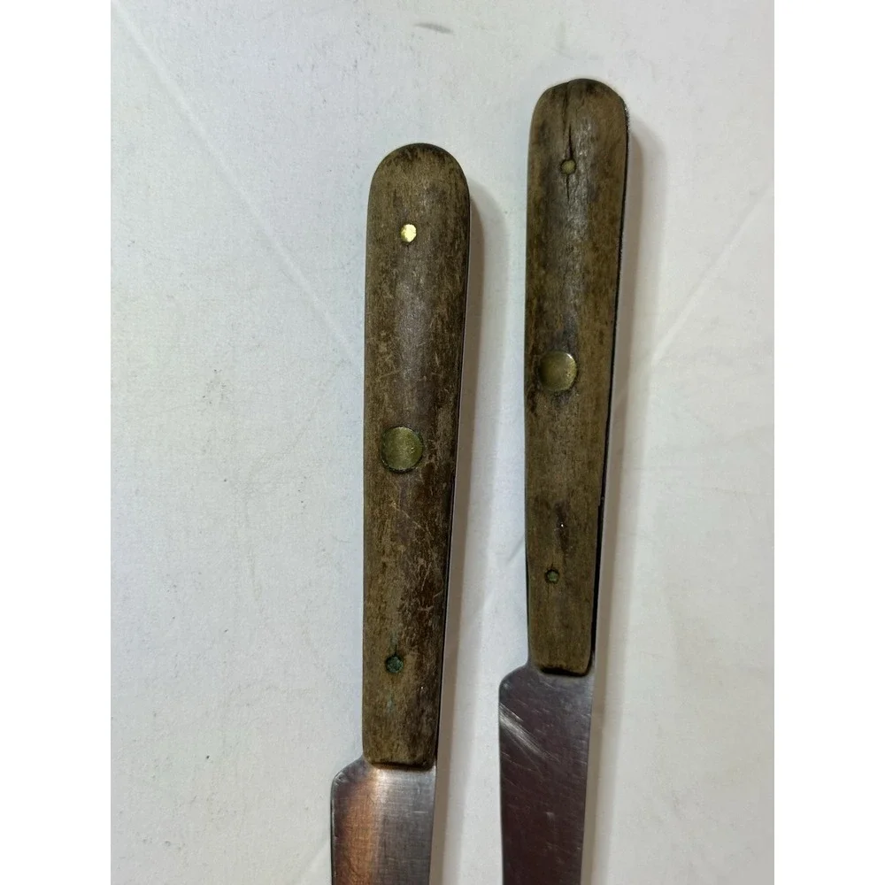 Lot Of Two 1950s Vintage Ed Wusthof Stainless Knife Solingen Germany